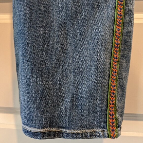 NYDJ Alina Leggings Womens 16 Side Detail Embroidery Denim Ankle Jeans - Picture 9 of 16